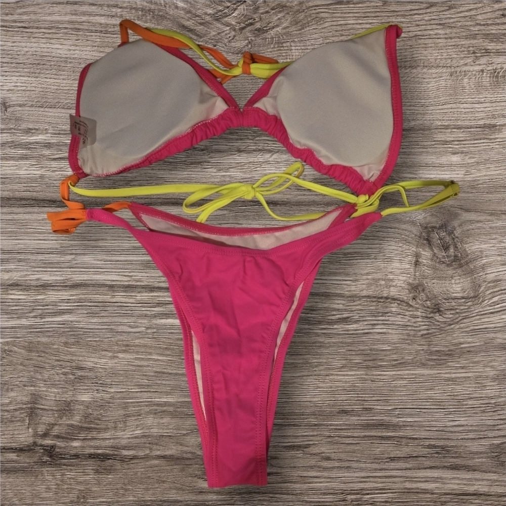 Swim Suit Hot Pink 2 Piece - Size LG NWT - Picture 4 of 5
